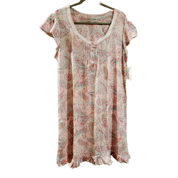 Miss Elaine Other - Miss Elaine Paisley Nightgown 1X NWT